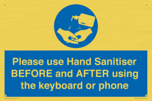 Please use Hand Sanitiser BEFORE and AFTER using the keyboard or phone